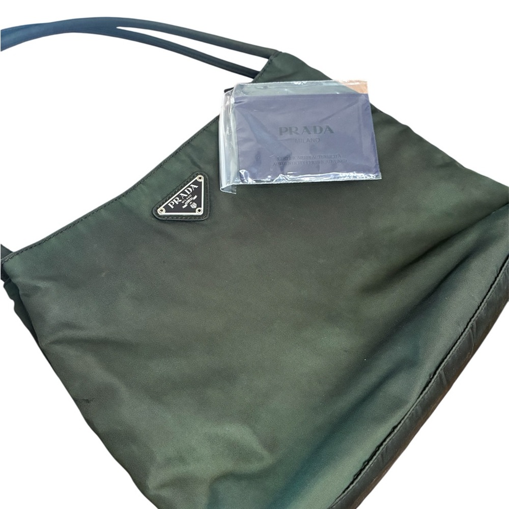 Prada Tessuto Dark Green Shoulder Bag with COA - Picture 2 of 9